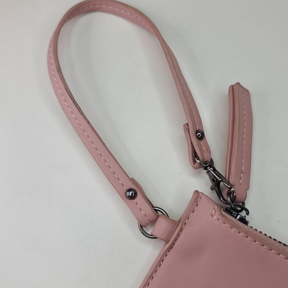 Blush Pink Clutch Bag Wristlet - Picture 8 of 11